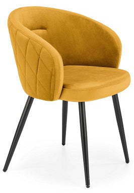 Kitchen Chair K430 | size: Width: 61cm, Height: 77cm, Depth: 54cm | color: Yellow | image: 1 | variant: 1003264