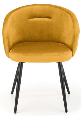 Kitchen Chair K430 | size: Width: 61cm, Height: 77cm, Depth: 54cm | color: Yellow | image: 2 | variant: 1003264