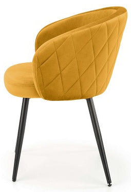 Kitchen Chair K430 | size: Width: 61cm, Height: 77cm, Depth: 54cm | color: Yellow | image: 3 | variant: 1003264