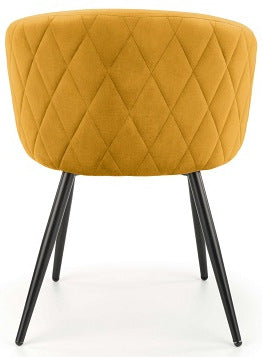 Kitchen Chair K430 | size: Width: 61cm, Height: 77cm, Depth: 54cm | color: Yellow | image: 4 | variant: 1003264