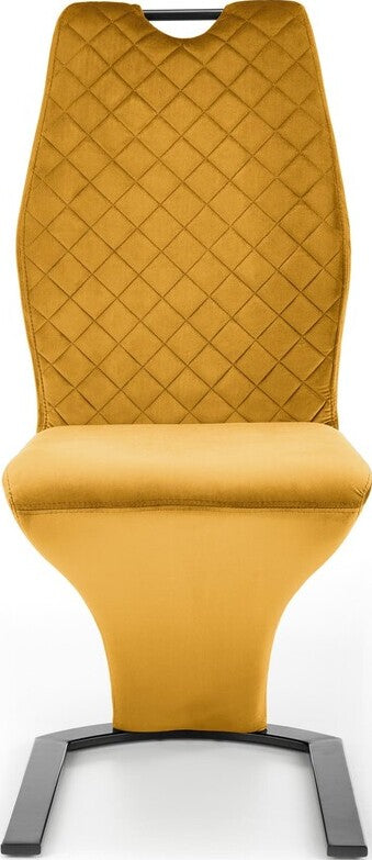 Kitchen Chair K442 | size: Width: 46cm, Height: 102cm, Depth: 61cm | color: Yellow | image: 2 | variant: 1003284