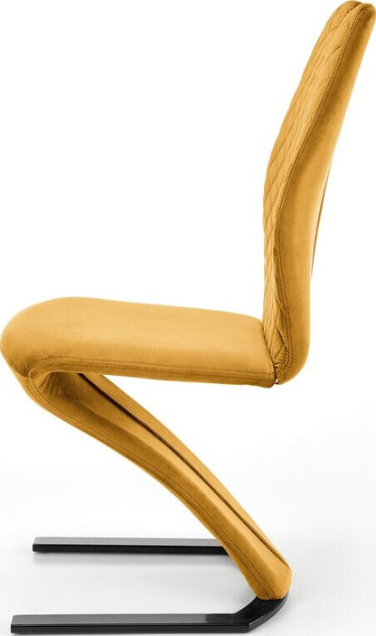 Kitchen Chair K442 | size: Width: 46cm, Height: 102cm, Depth: 61cm | color: Yellow | image: 3 | variant: 1003284