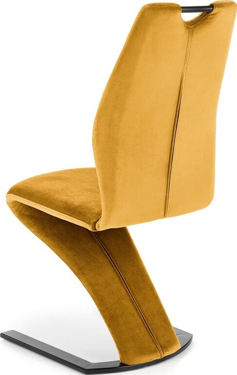 Kitchen Chair K442 | size: Width: 46cm, Height: 102cm, Depth: 61cm | color: Yellow | image: 4 | variant: 1003284