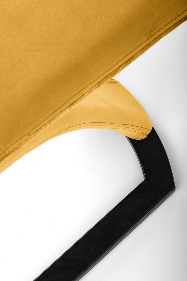 Kitchen Chair K442 | size: Width: 46cm, Height: 102cm, Depth: 61cm | color: Yellow | image: 5 | variant: 1003284