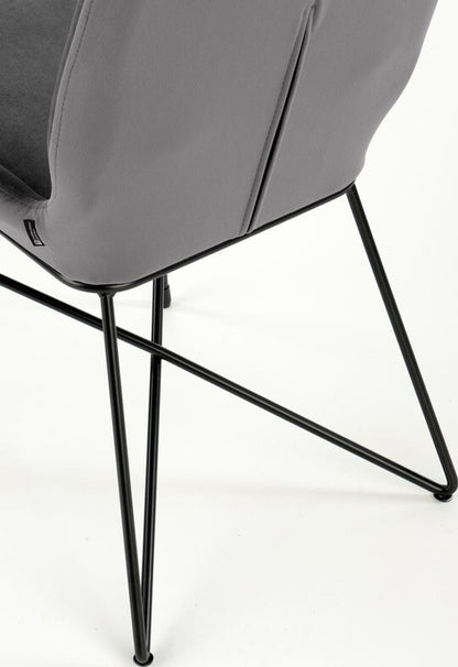 Kitchen Chair K454 | size: Width: 46cm, Height: 83cm, Depth: 55cm | color: Gray | image: 3 | variant: 1003315