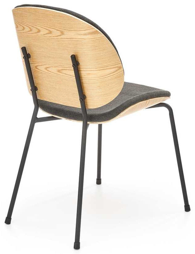 Kitchen Chair K467 | size: Width: 47cm, Height: 81cm, Depth: 57cm | color: Brown/Black | image: 3 | variant: 1016796