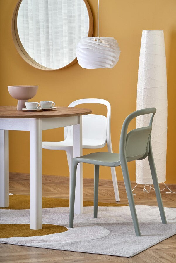 Kitchen Chair K490 | size: Width: 46cm, Height: 80cm, Depth: 55cm | color: White | image: 2 | variant: 1003352