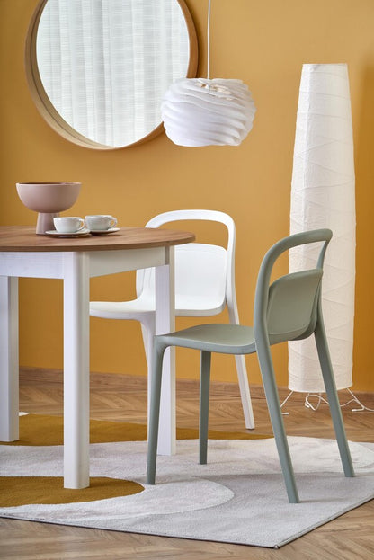 Kitchen Chair K490 | size: Width: 46cm, Height: 80cm, Depth: 55cm | color: White | image: 2 | variant: 1003352