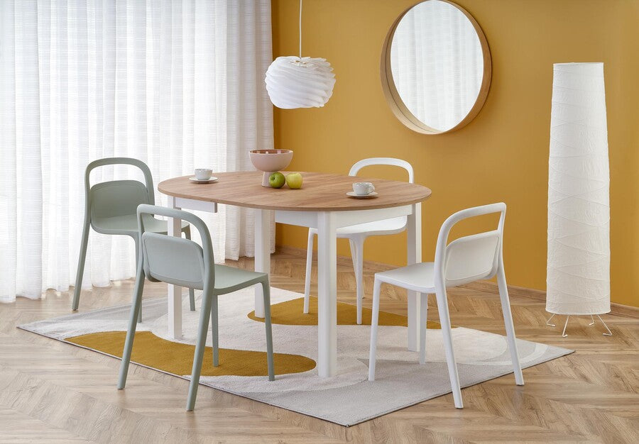 Kitchen Chair K490 | size: Width: 46cm, Height: 80cm, Depth: 55cm | color: White | image: 3 | variant: 1003352