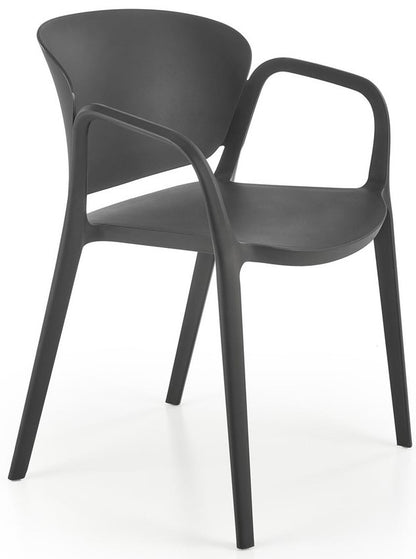 Kitchen Chair K491 | size: Width: 60cm, Height: 76cm, Depth: 56cm | color: Black | image: 0 | variant: 1003357