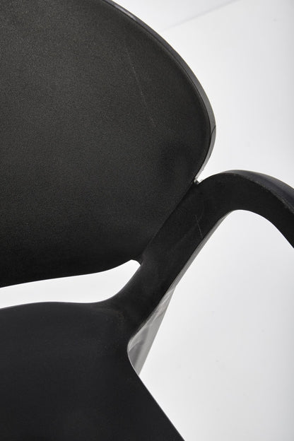 Kitchen Chair K491 | size: Width: 60cm, Height: 76cm, Depth: 56cm | color: Black | image: 4 | variant: 1003357