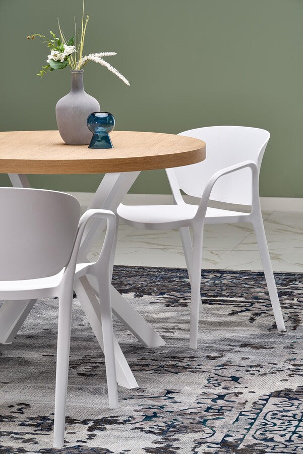 Kitchen Chair K491 | size: Width: 60cm, Height: 76cm, Depth: 56cm | color: White | image: 2 | variant: 1003356