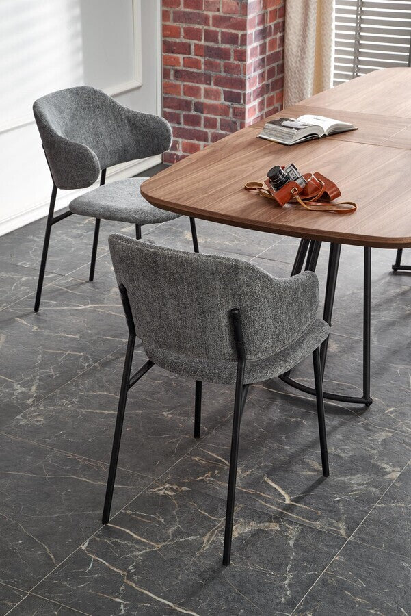Kitchen Chair K497 | size: Width: 52cm, Height: 82cm, Depth: 62cm | color: Gray | image: 2 | variant: 1003376