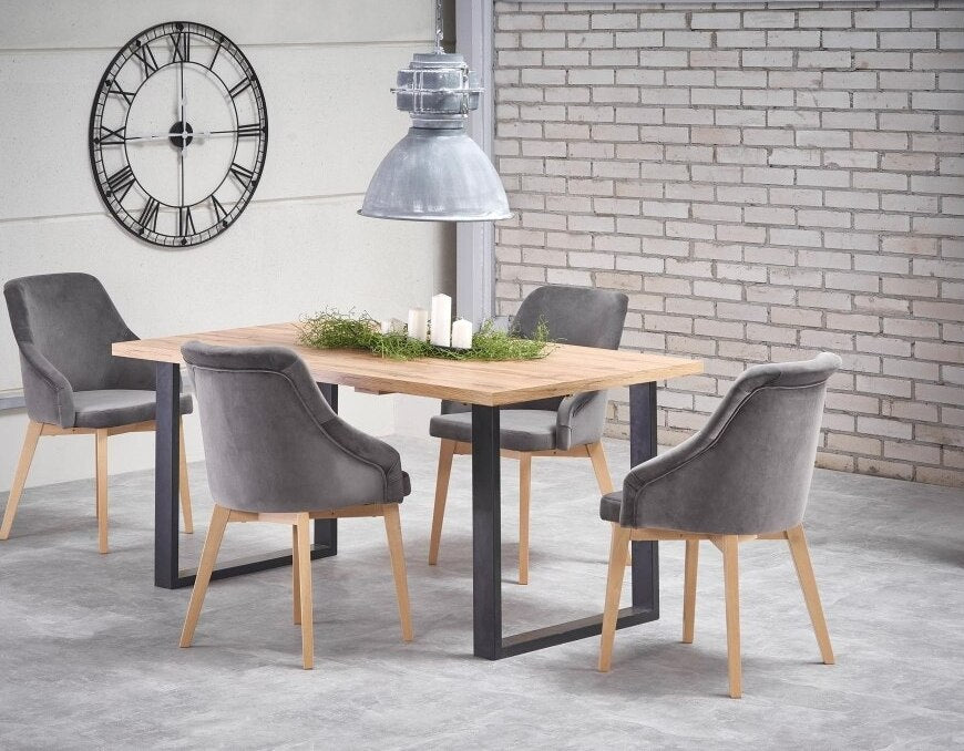 Kitchen Chair Le Havre | size: Width: 57cm, Height: 86cm, Depth: 56cm | color: Gray | image: 2 | variant: 1002585