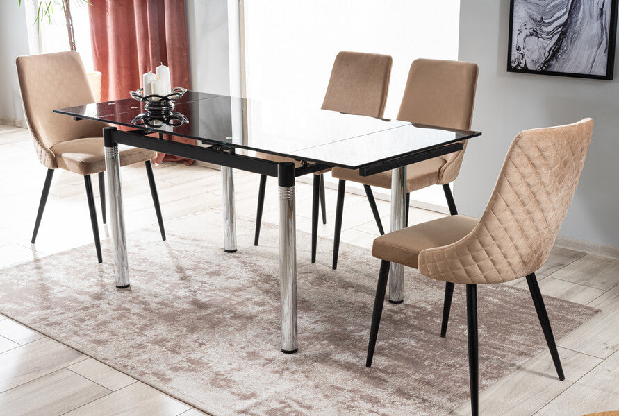 Kitchen Chair Orlando | size: Width: 47cm, Height: 93cm, Depth: 44cm | color: Beige | image: 3 | variant: 1003703