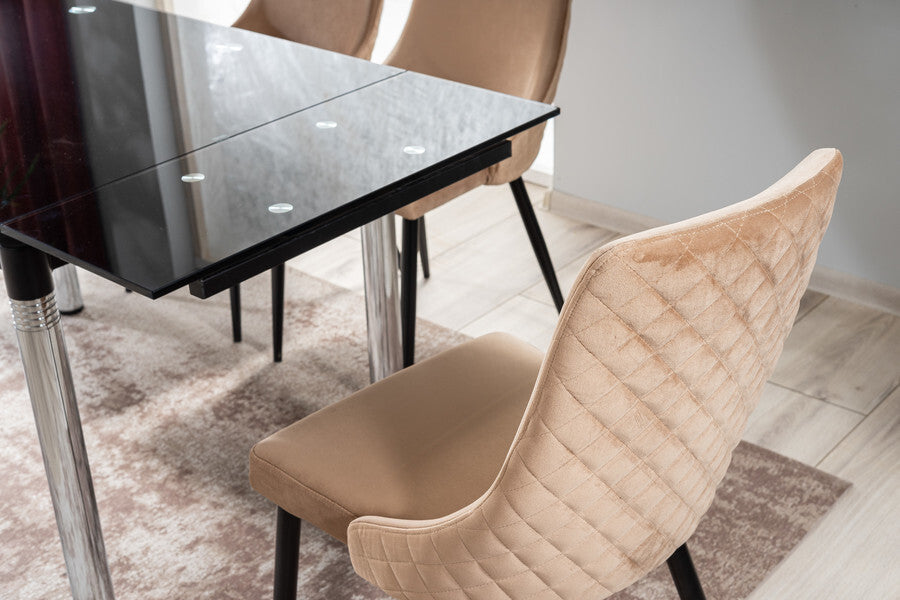 Kitchen Chair Orlando | size: Width: 47cm, Height: 93cm, Depth: 44cm | color: Beige | image: 4 | variant: 1003703