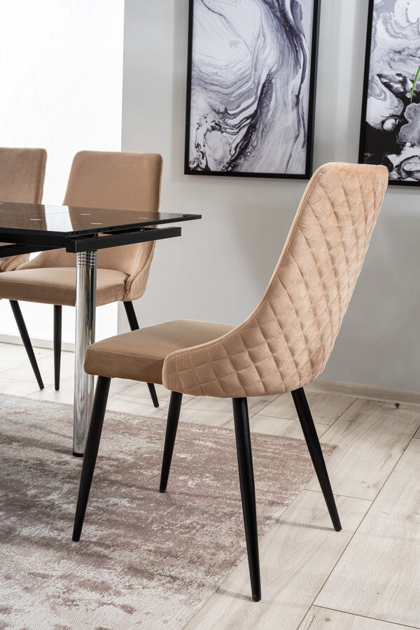 Kitchen Chair Orlando | size: Width: 47cm, Height: 93cm, Depth: 44cm | color: Beige | image: 6 | variant: 1003703