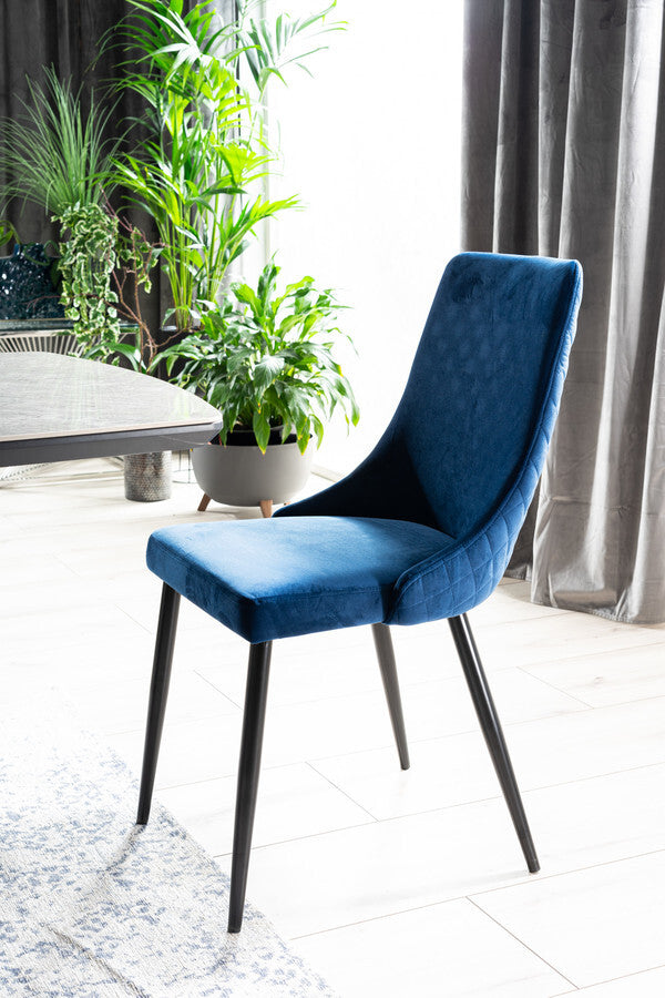Kitchen Chair Orlando | size: Width: 47cm, Height: 93cm, Depth: 44cm | color: Blue | image: 3 | variant: 1003700