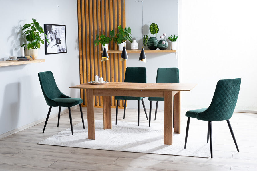 Kitchen Chair Orlando | size: Width: 47cm, Height: 93cm, Depth: 44cm | color: Green | image: 4 | variant: 1003701