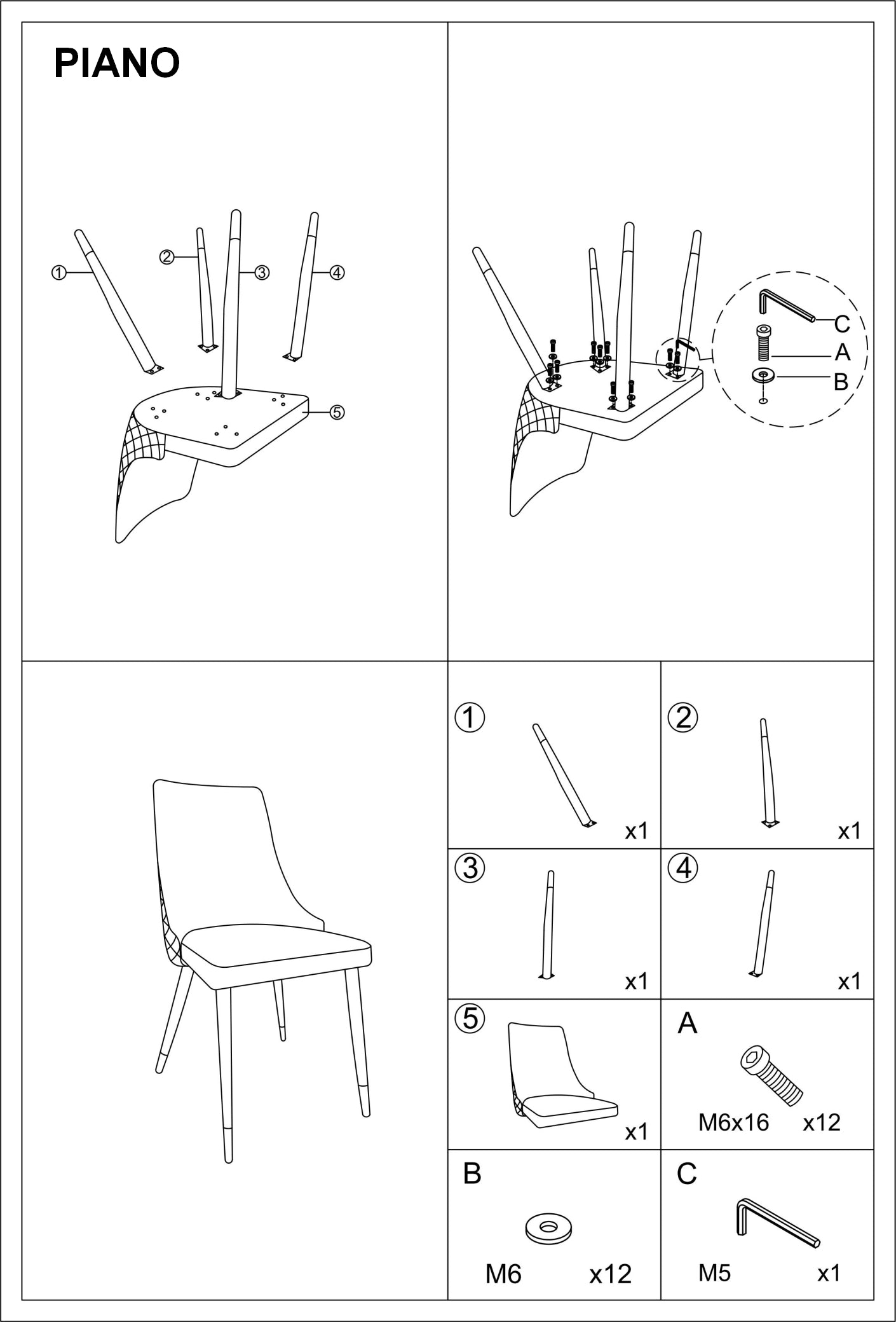 Kitchen Chair Orlando | size: Width: 47cm, Height: 93cm, Depth: 44cm | color: Green | image: 6 | variant: 1003701