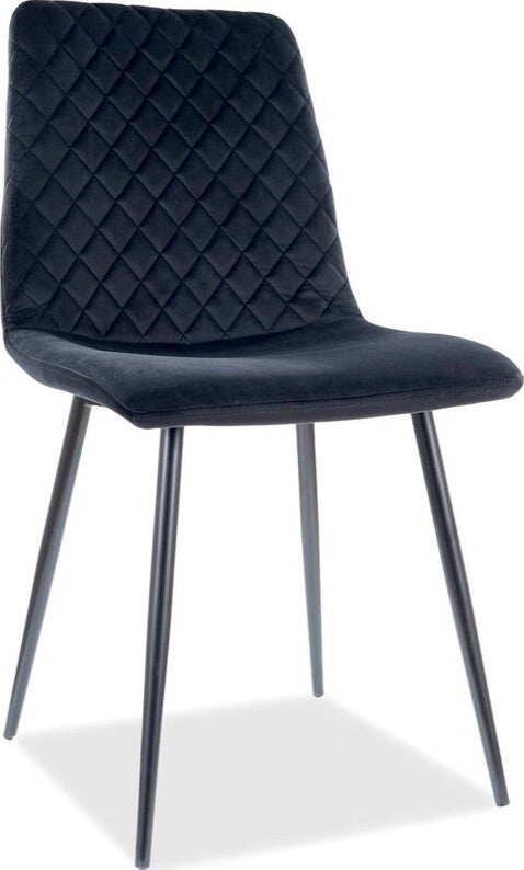 Kitchen Chair Petersburg | size: Width: 46cm, Height: 84cm, Depth: 42cm | color: Black | image: 1 | variant: 1003635
