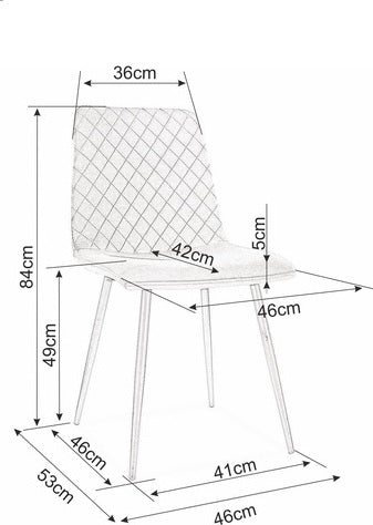 Kitchen Chair Petersburg | size: Width: 46cm, Height: 84cm, Depth: 42cm | color: Gray | image: 5 | variant: 1003636