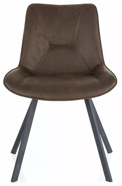 Kitchen Chair Quezon | size: Width: 53cm, Height: 85cm, Depth: 43cm | color: Brown | image: 0 | variant: 1003814