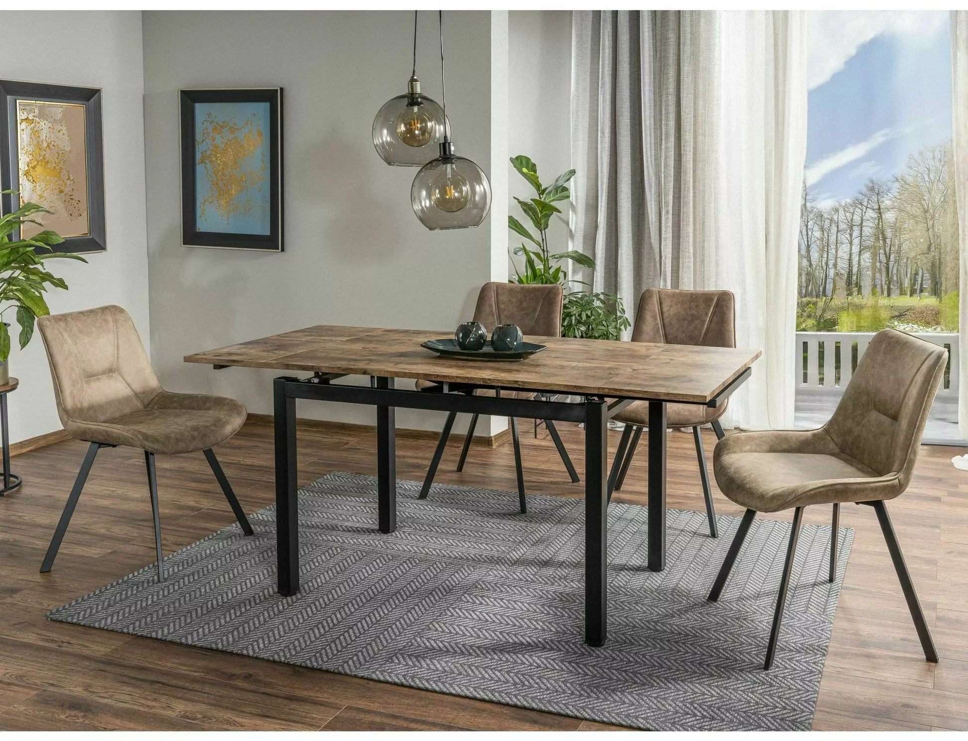 Kitchen Chair Quezon | size: Width: 53cm, Height: 85cm, Depth: 43cm | color: Brown | image: 2 | variant: 1003813