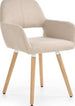 Kitchen Chair Rezekne | size: Width: 56cm, Height: 80cm, Depth: 56cm | color: Beige | image: 1 | variant: 1002200