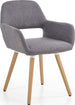 Kitchen Chair Rezekne | size: Width: 56cm, Height: 80cm, Depth: 56cm | color: Gray | image: 1 | variant: 1002199