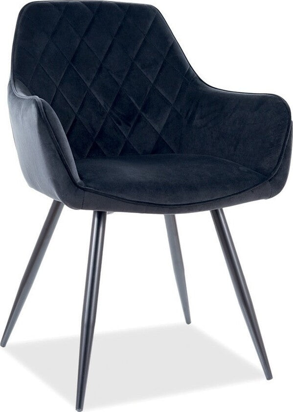 Kitchen Chair Riyadh | size: Width: 59cm, Height: 82cm, Depth: 43cm | color: Black | image: 1 | variant: 1003654
