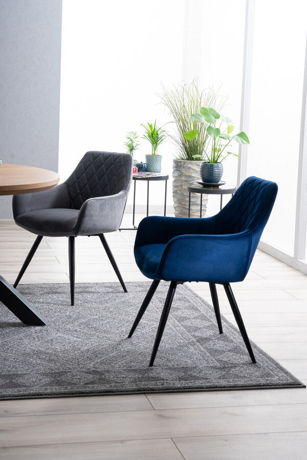 Kitchen Chair Riyadh | size: Width: 59cm, Height: 82cm, Depth: 43cm | color: Blue | image: 2 | variant: 1003651