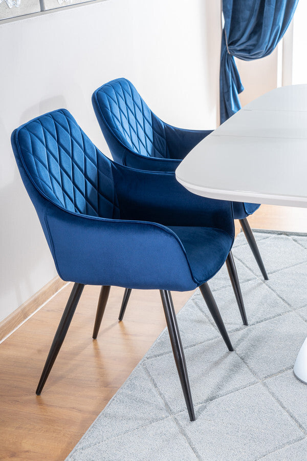 Kitchen Chair Riyadh | size: Width: 59cm, Height: 82cm, Depth: 43cm | color: Blue | image: 3 | variant: 1003651