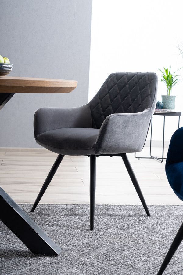 Kitchen Chair Riyadh | size: Width: 59cm, Height: 82cm, Depth: 43cm | color: Gray | image: 2 | variant: 1003653