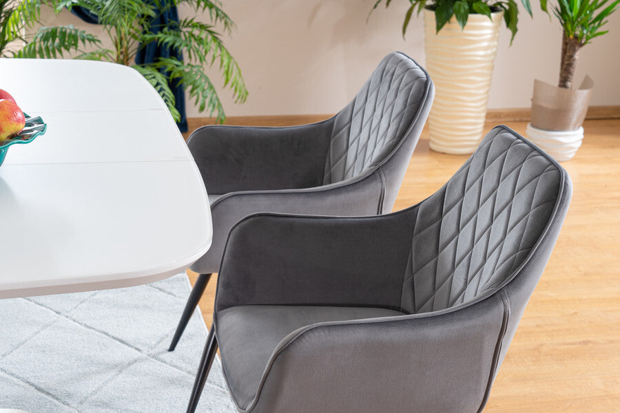 Kitchen Chair Riyadh | size: Width: 59cm, Height: 82cm, Depth: 43cm | color: Gray | image: 3 | variant: 1003653