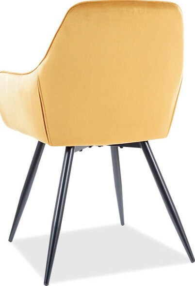 Kitchen Chair Riyadh | size: Width: 59cm, Height: 82cm, Depth: 43cm | color: Yellow | image: 2 | variant: 1003655
