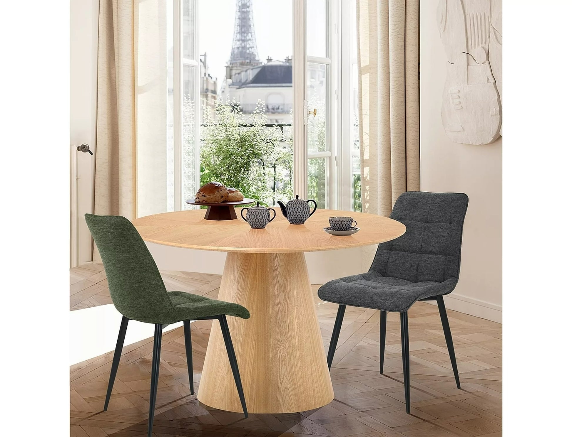 Kitchen Chair Sao Paulo | size: Width: 50cm, Height: 88cm, Depth: 43cm | color: Gray | image: 2 | variant: 1003899