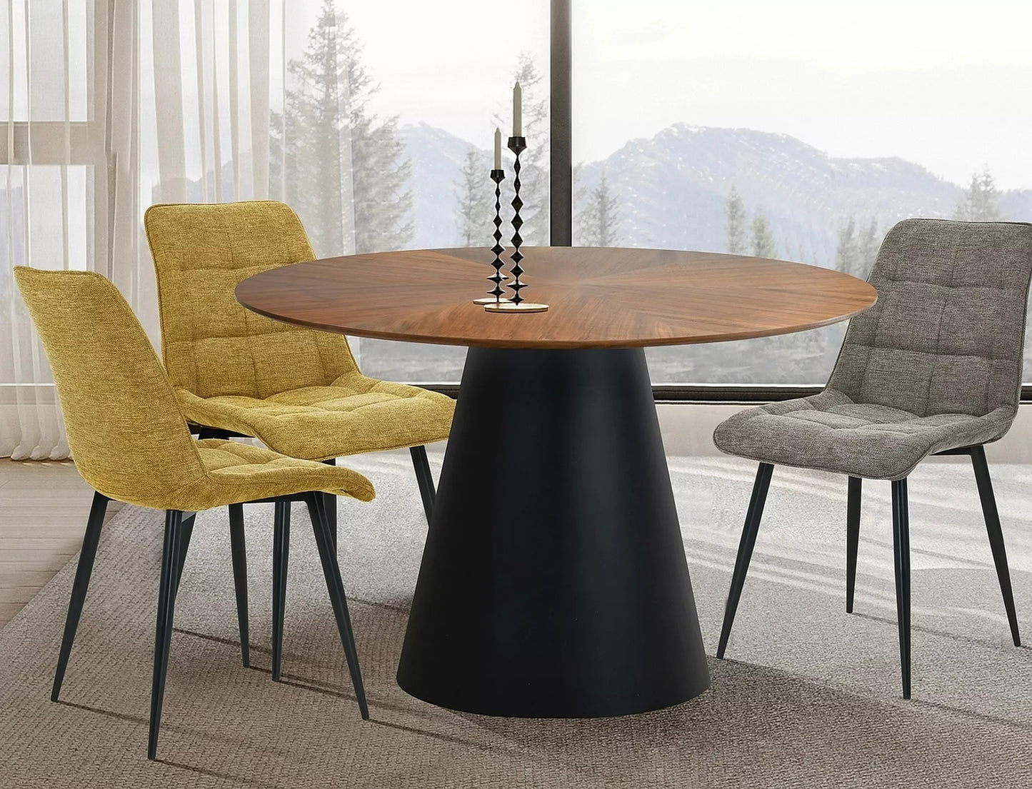 Kitchen Chair Sao Paulo | size: Width: 50cm, Height: 88cm, Depth: 43cm | color: Yellow | image: 2 | variant: 1003900