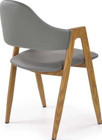 Kitchen Chair Ventspils | size: Width: 51cm, Height: 80cm, Depth: 57cm | color: Gray | image: 2 | variant: 1002197
