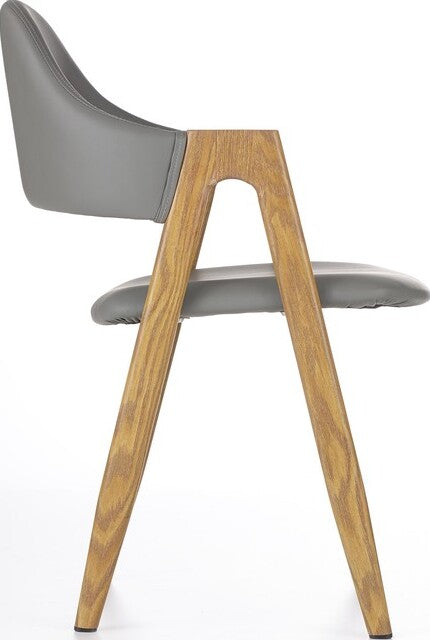 Kitchen Chair Ventspils | size: Width: 51cm, Height: 80cm, Depth: 57cm | color: Gray | image: 4 | variant: 1002197