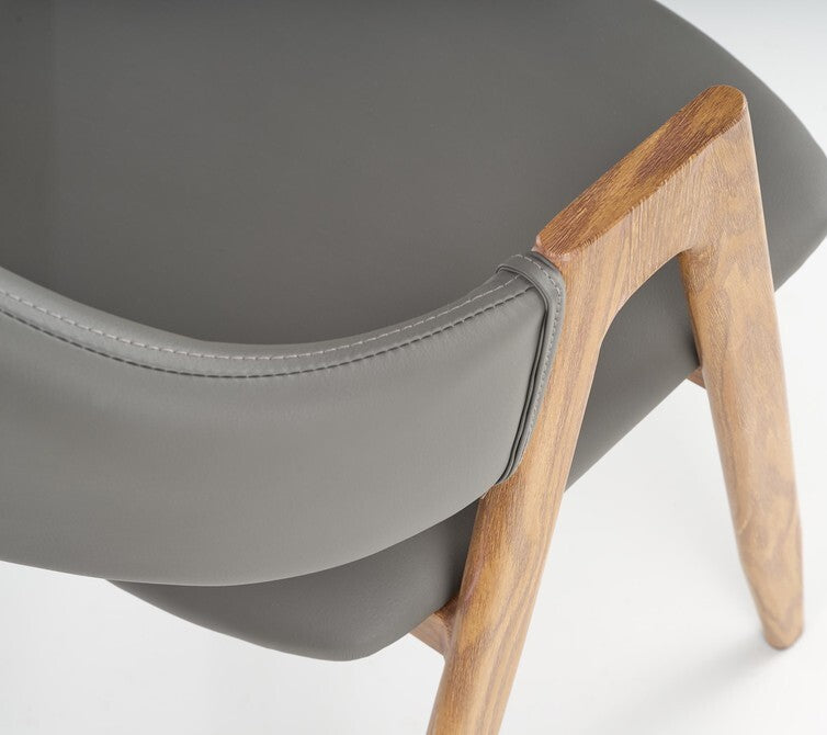 Kitchen Chair Ventspils | size: Width: 51cm, Height: 80cm, Depth: 57cm | color: Gray | image: 5 | variant: 1002197