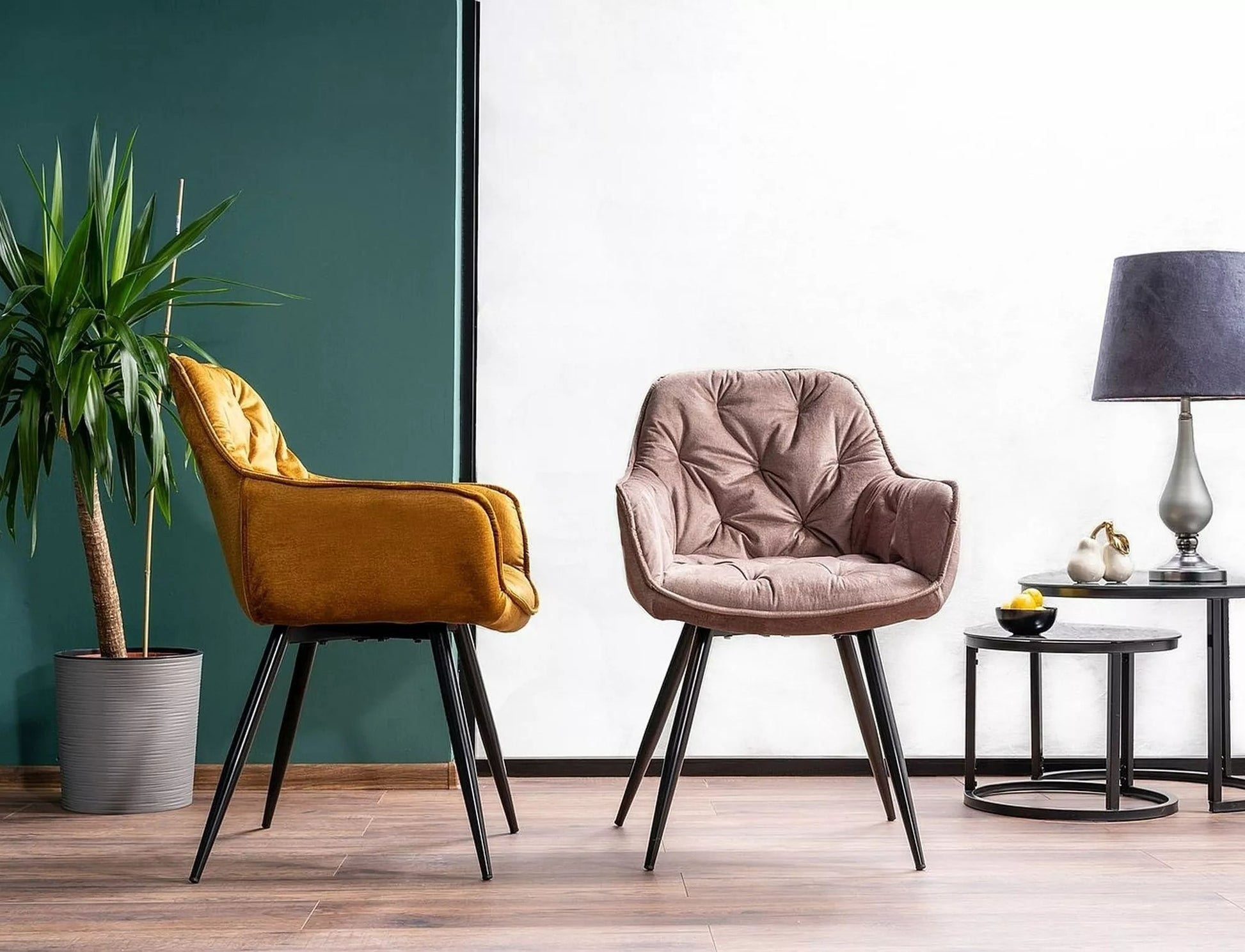 Kitchen Chair Washington | size: Width: 57cm, Height: 87cm, Depth: 43cm | color: Beige | image: 1 | variant: 1003913