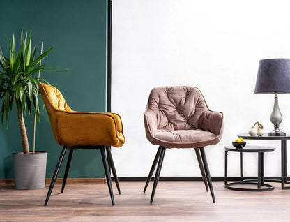 Kitchen Chair Washington | size: Width: 57cm, Height: 87cm, Depth: 43cm | color: Beige | image: 1 | variant: 1003913