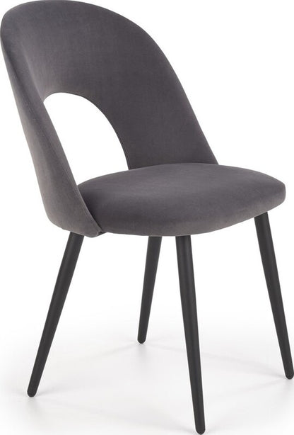 Kitchen Chair Zagreb | size: Width: 54cm, Height: 84cm, Depth: 57cm | color: Gray | image: 1 | variant: 1002291