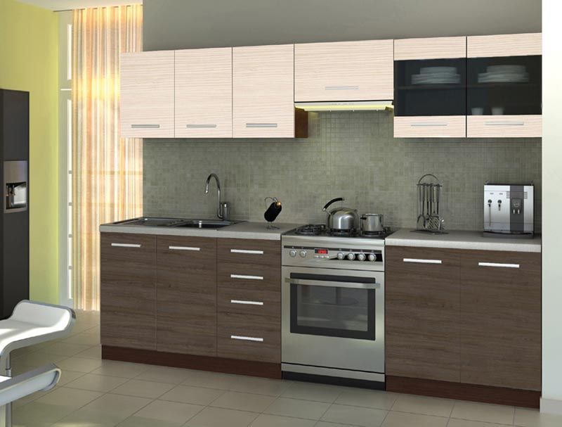 Kitchen Equipment Set Amanda | size: Width: 260cm | color: Natural | image: 1 | variant: 1010812