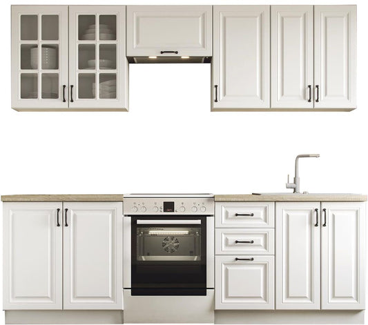 Kitchen Equipment Set Elizabeth | size: Width: 240cm, Height: 214cm, Depth: 60cm | color: White | image: 0 | variant: 1012626