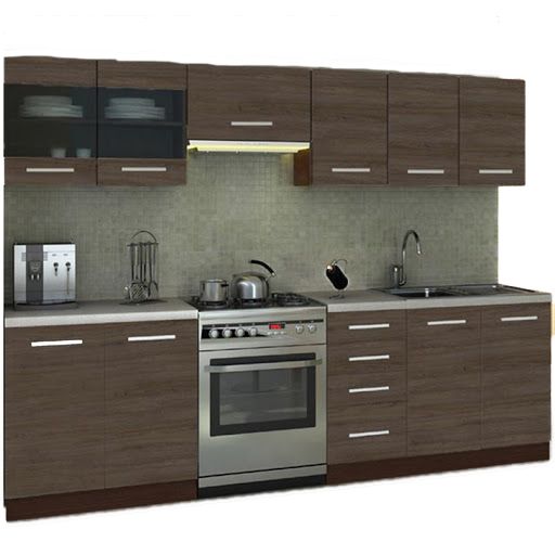 Kitchen Equipment Set Filey | size: Width: 260cm | color: Natural | image: 0 | variant: 1006622