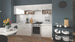 Kitchen Equipment Set Viola | size: Width: 260cm | color: White | image: 1 | variant: 1000149