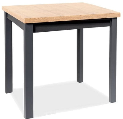 Kitchen Table Adam 1 | size: Length: 65cm, Width: 90cm, Height: 75cm | color: Black/Oak | image: 1 | variant: 1006535