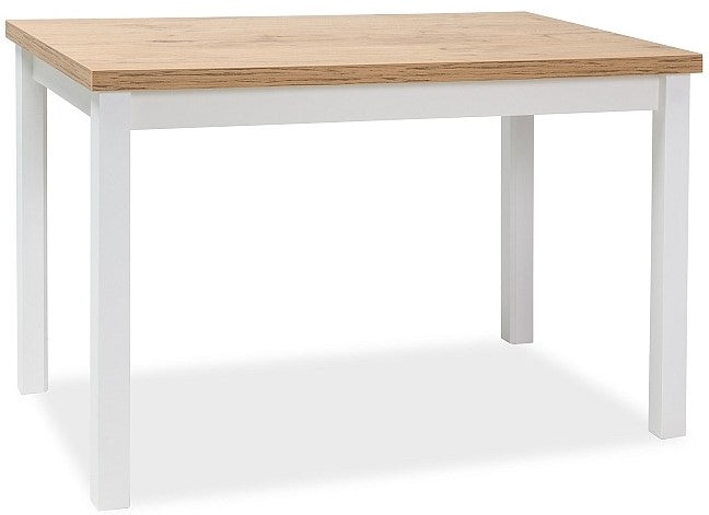 Kitchen Table Adam 2 | size: Length: 68cm, Width: 120cm, Height: 75cm | color: White/Oak | image: 1 | variant: 1006538